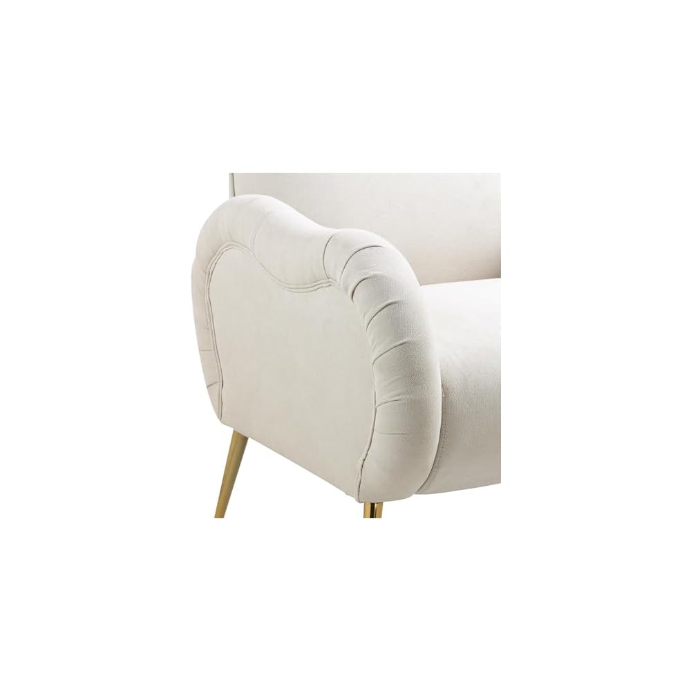 Stylish Snowflake Fabric Accent Chair with Metal Legs, Durable Single Sofa for Living Room, Bedroom, Dining Room, Holds 300lbs - Perfect Club Guest Seating