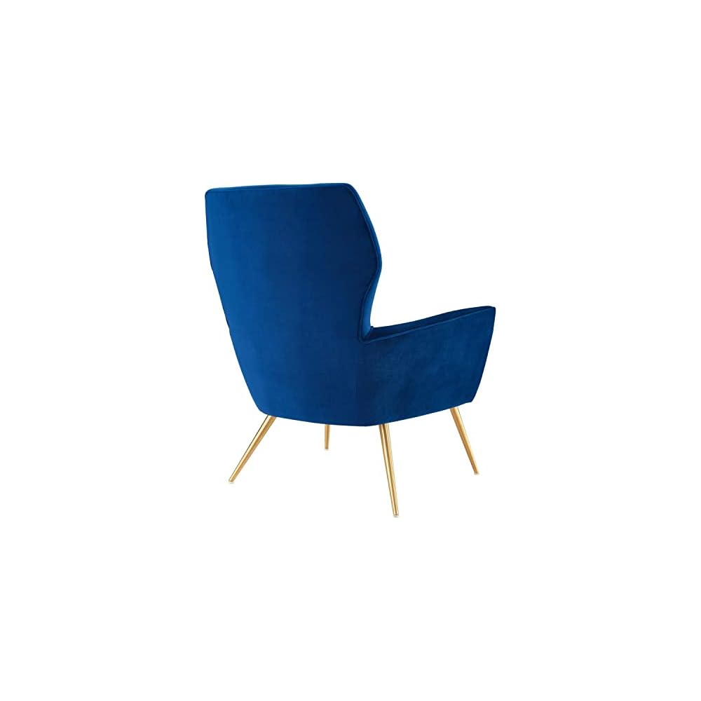Modway Renata Modern Tufted Performance Velvet Armchair in Navy/Gold
