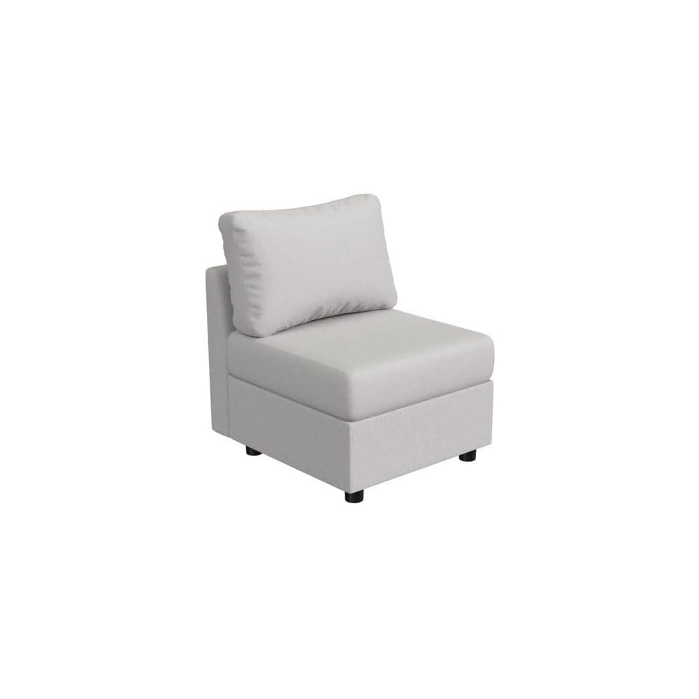 Middle Module for Modular Sectional Sofa, Convertible Sectional Sofa Couch, Light Grey