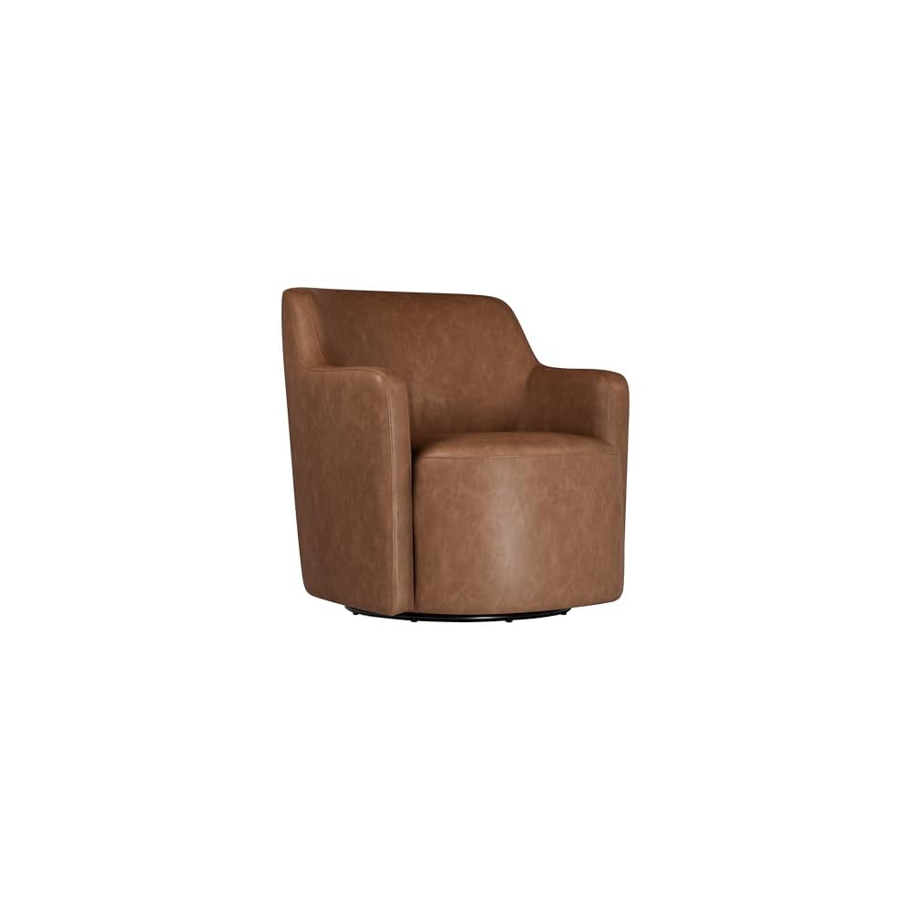 Spatial Order 360° Barrel Back Swivel Chair - White Boucle with Gray Yarn