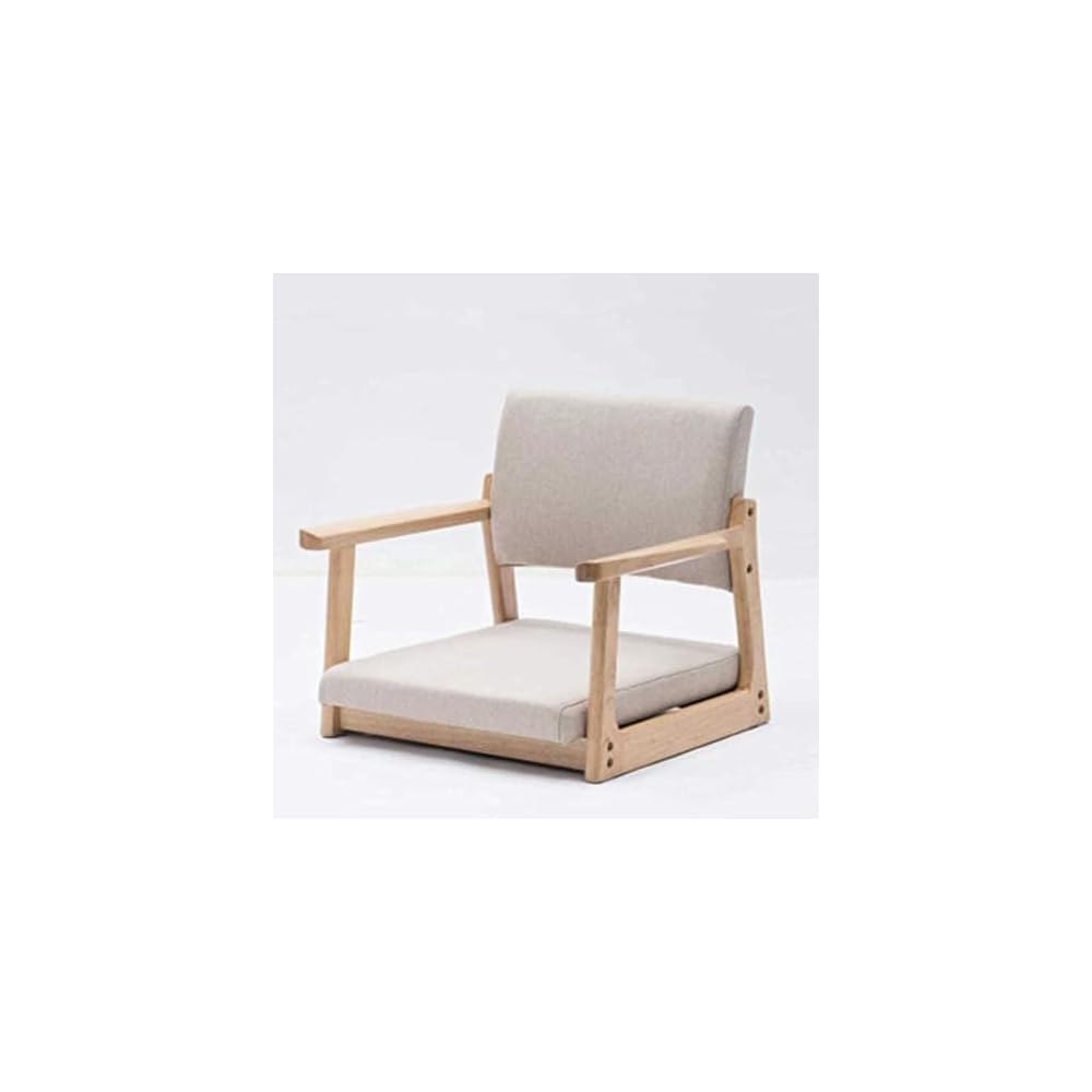 Floor Chair Japanese Floor Chair Legless Bay Window Backrest Lazy Chair with Armrests, Portable Japanese Tatami Chair, Meditation Floor Solid Wood Seating Chairs