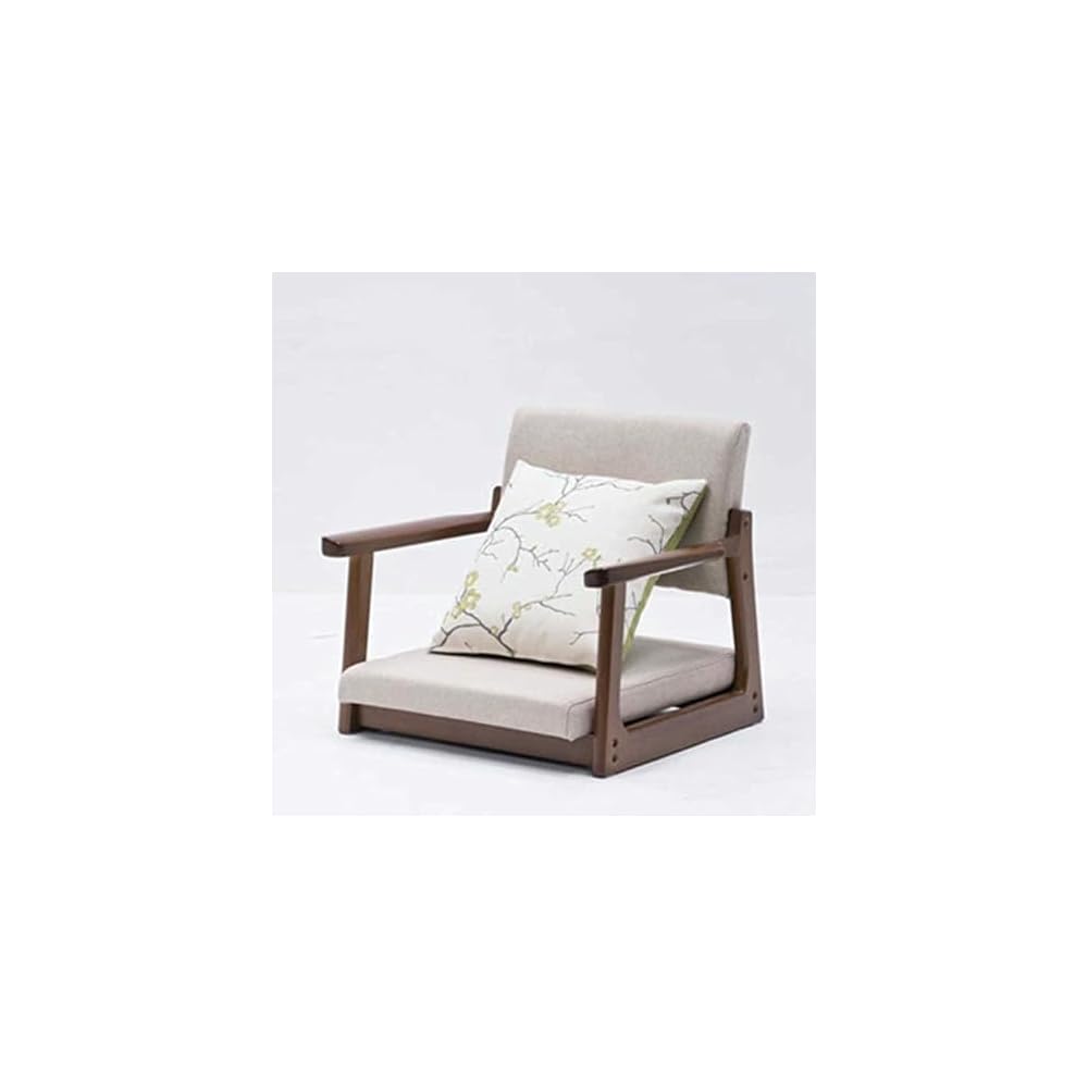 Floor Chair Japanese Floor Chair Legless Bay Window Backrest Lazy Chair with Armrests, Portable Japanese Tatami Chair, Meditation Floor Solid Wood Seating Chairs