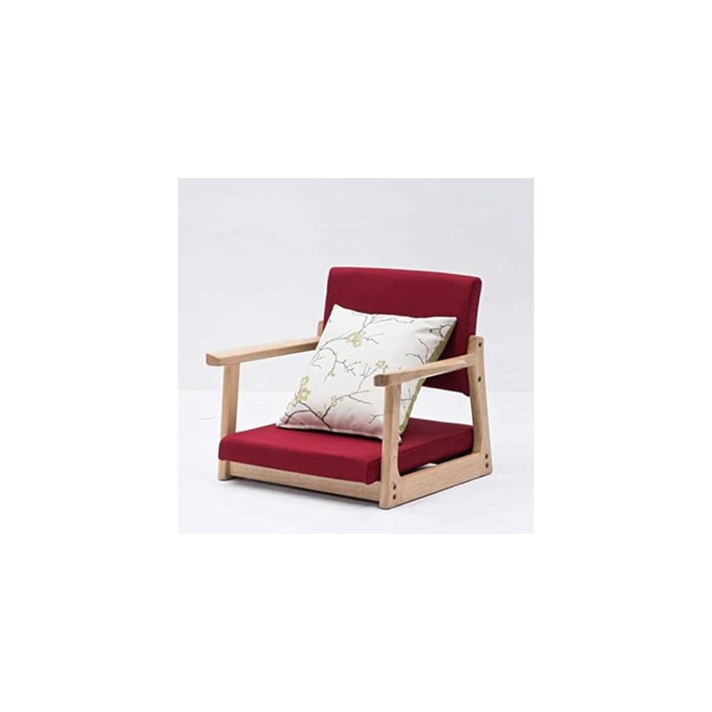 Floor Chair Japanese Floor Chair Legless Bay Window Backrest Lazy Chair with Armrests, Portable Japanese Tatami Chair, Meditation Floor Solid Wood Seating Chairs