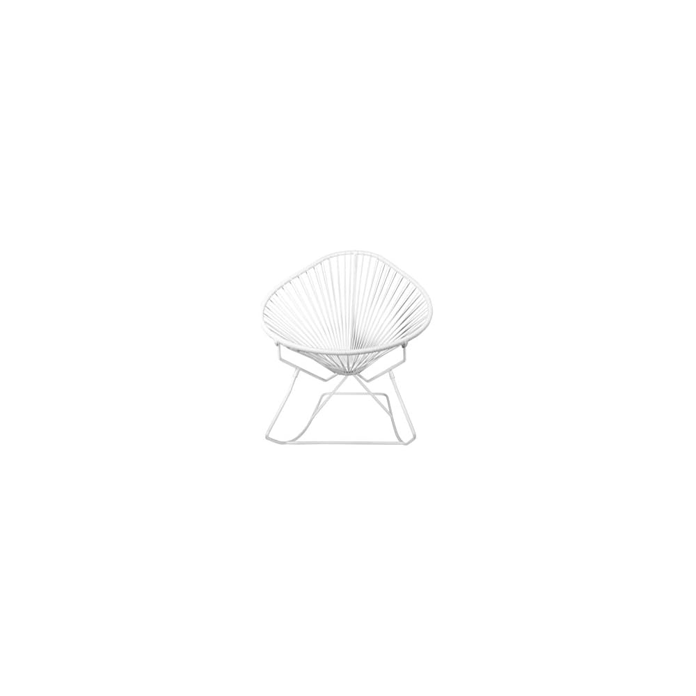 Innit Designs Acapulco Rocking Chair, Chrome Frame with Pink Weave