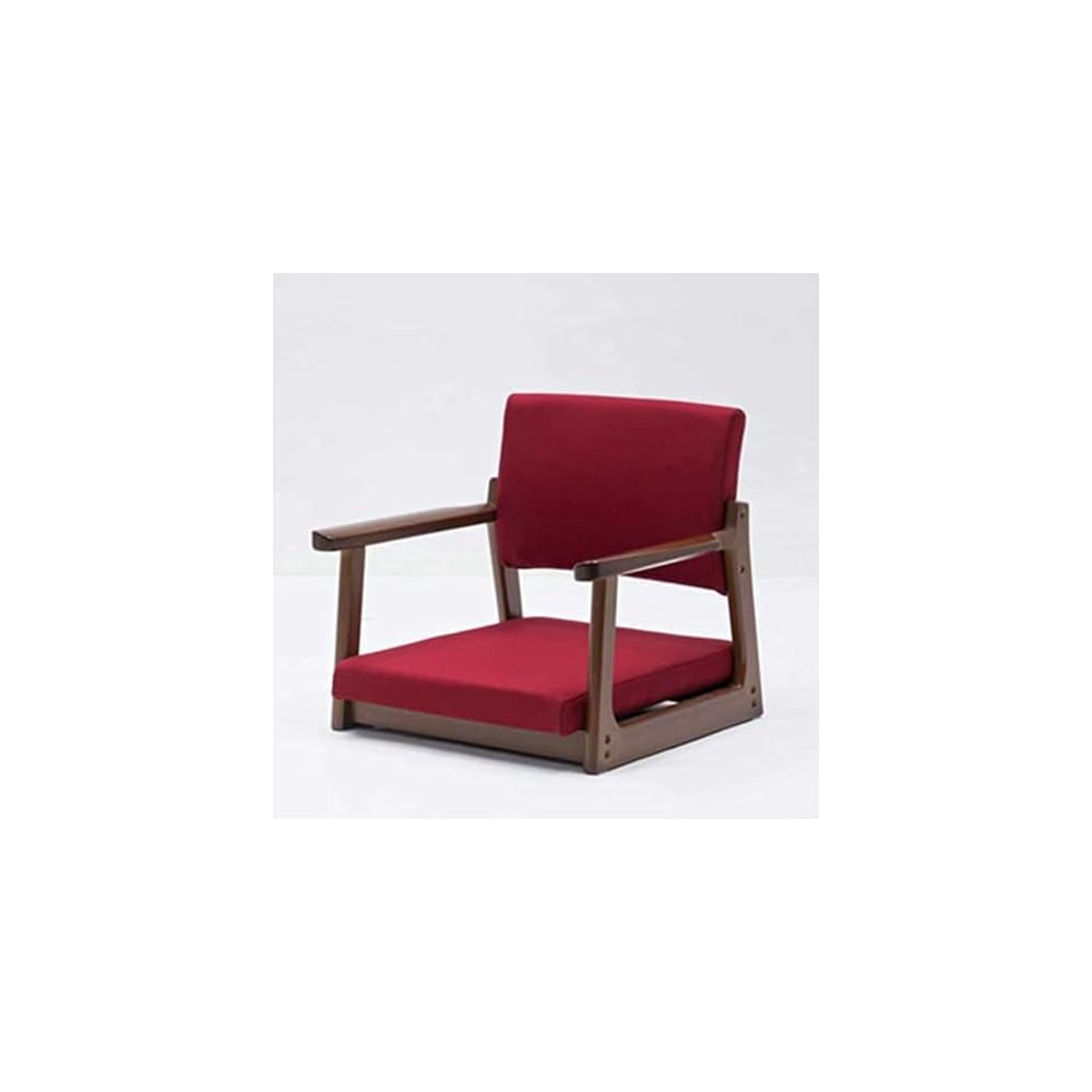Floor Chair Japanese Floor Chair Legless Bay Window Backrest Lazy Chair with Armrests, Portable Japanese Tatami Chair, Meditation Floor Solid Wood Seating Chairs