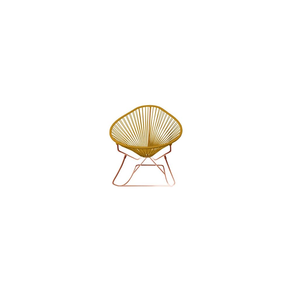 Innit Designs Acapulco Rocking Chair, Chrome Frame with Pink Weave