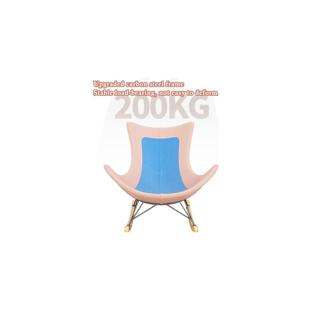 Upholstered Modern Rocking Chair with Double-Sided Cushion & Footrest, Comfortable Lazy Lounge Chair for Living Room, Stylish Side Chair for Relaxation