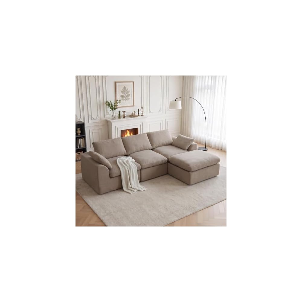 Cloud Sectional Couches for Living Room, Boneless Modular Sofa