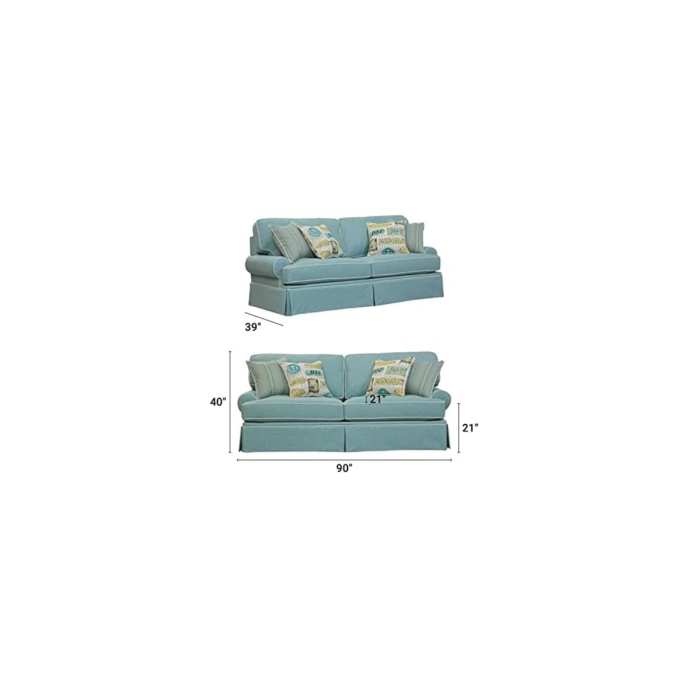 American Furniture Classics 8-010-S275A Coastal Aqua Series Sofa