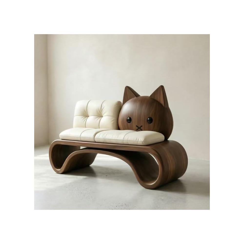 Modern Sculptural Ash Wood Accent Chair with Cream Bouclé Upholstery, Oversized Lounge Armchair for Living Room, Bedroom, Reading Nook and Hotel