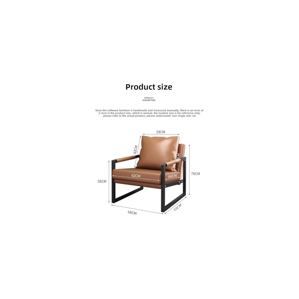 Luxury Ergonomic Lounge Chair with High-Density Foam (Brown)