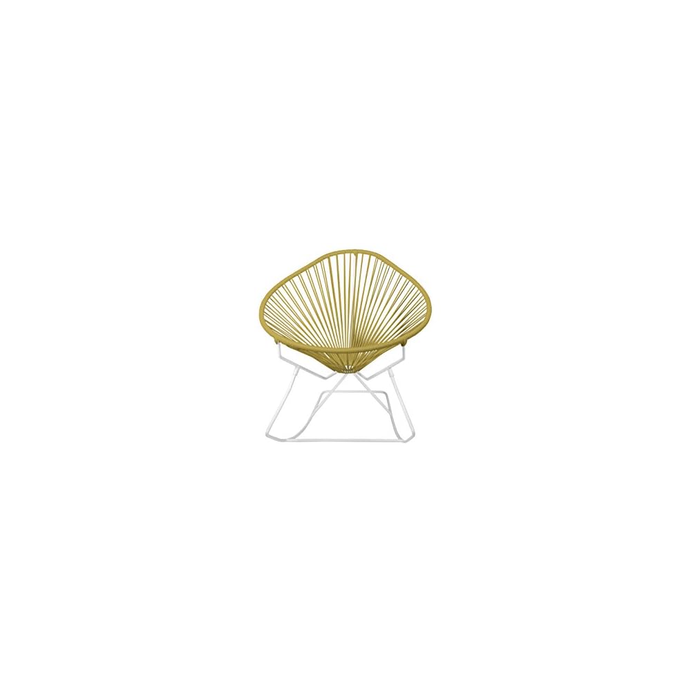 Innit Designs Acapulco Rocking Chair, Chrome Frame with Pink Weave