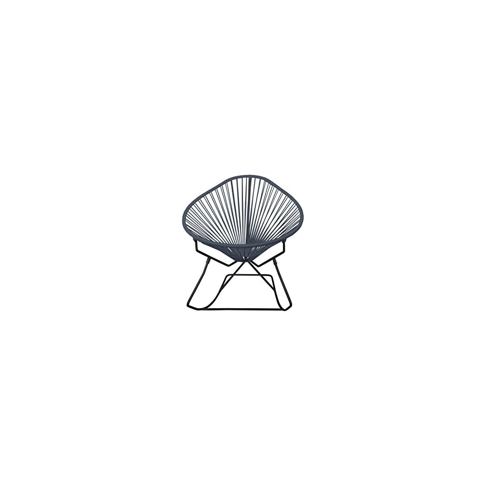 Innit Designs Acapulco Rocking Chair, Chrome Frame with Pink Weave