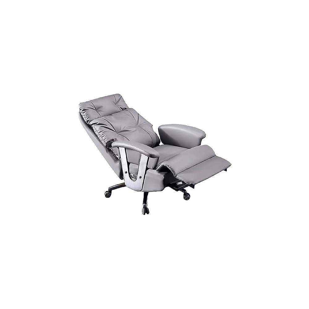 Electric Full Reclining Office Chair with Footstool Management(E)