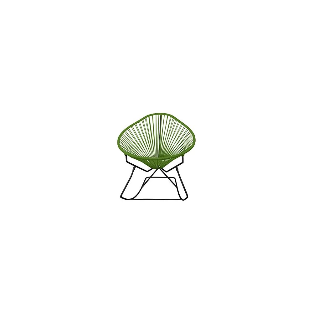 Innit Designs Acapulco Rocking Chair, Chrome Frame with Pink Weave
