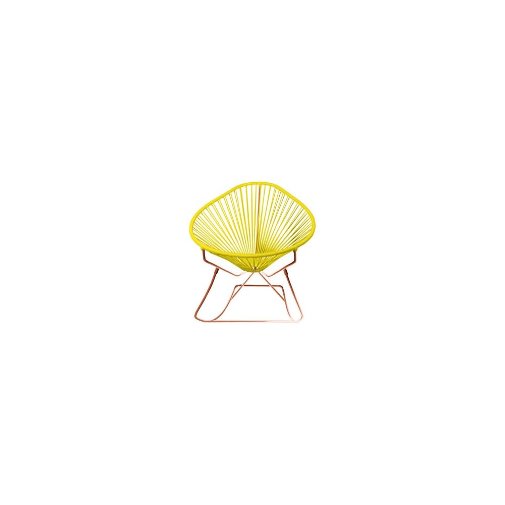 Innit Designs Acapulco Rocking Chair, Chrome Frame with Pink Weave