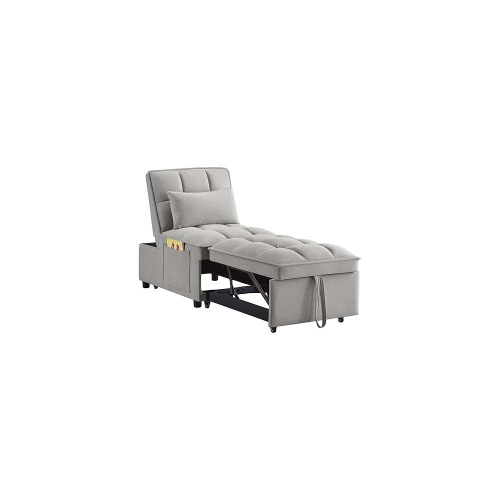 REYOUNG Convertible Sofa Bed, Gray