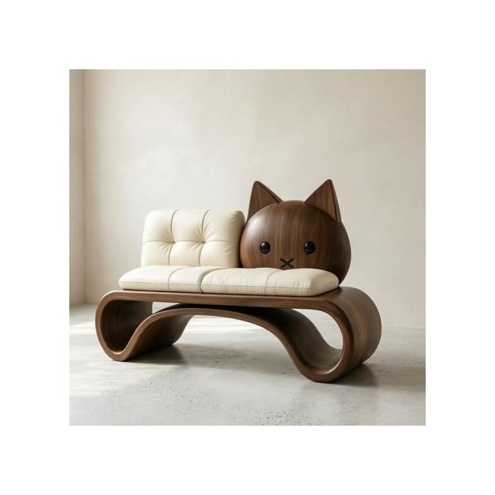 Modern Sculptural Ash Wood Accent Chair with Cream Bouclé Upholstery, Oversized Lounge Armchair for Living Room, Bedroom, Reading Nook and Hotel
