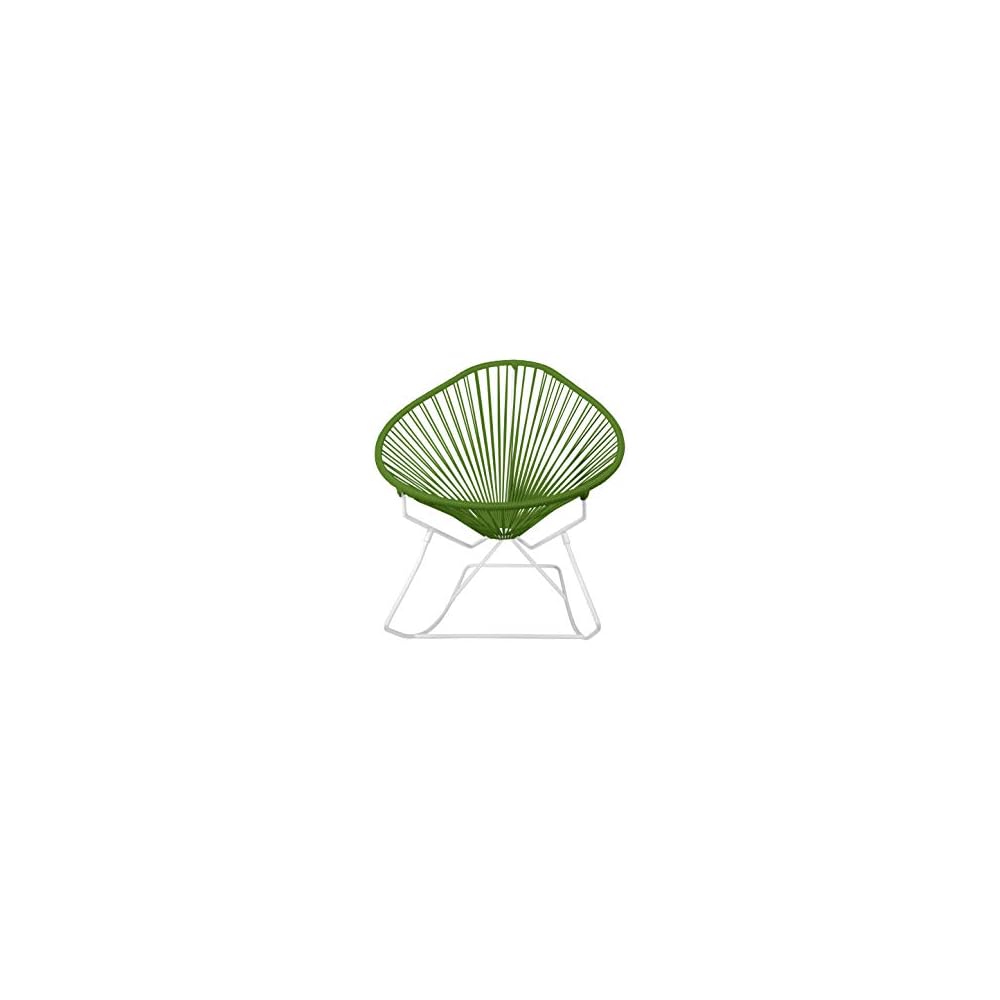 Innit Designs Acapulco Rocking Chair, Chrome Frame with Pink Weave