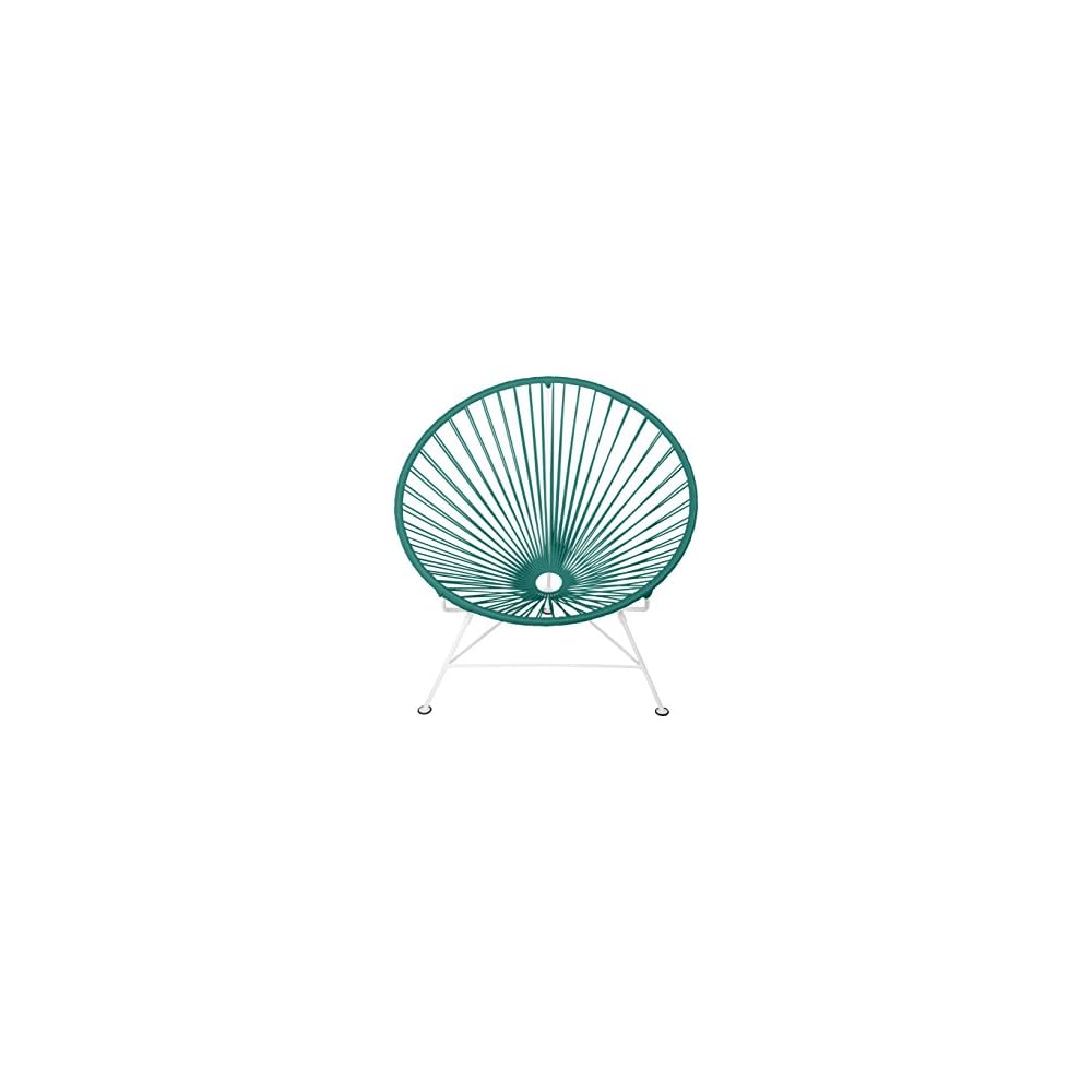 Innit Designs Acapulco Rocking Chair, Chrome Frame with Pink Weave