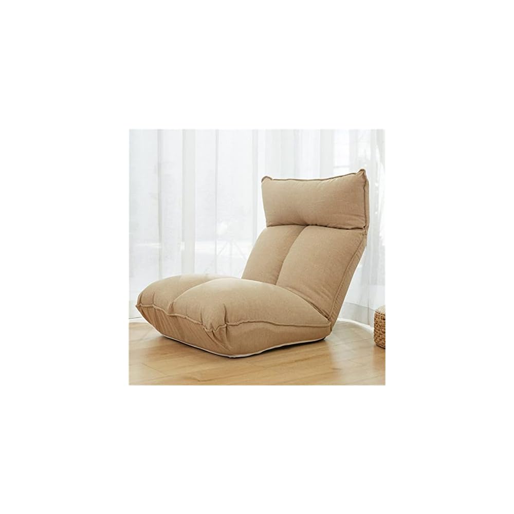 Upholstery Chair Adjustable Floor for Window Lounge Chaise Backrest 14-Position Folding Lazy Recliner