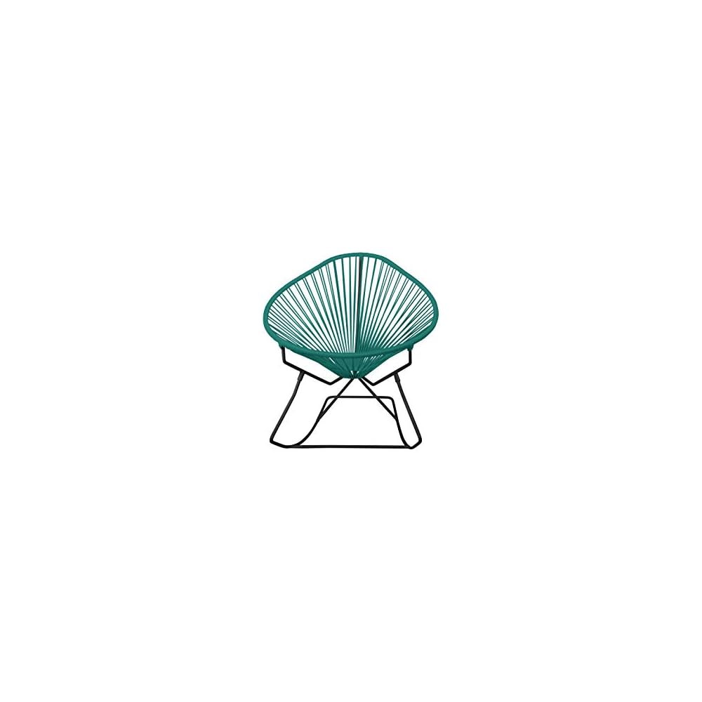 Innit Designs Acapulco Rocking Chair, Chrome Frame with Pink Weave