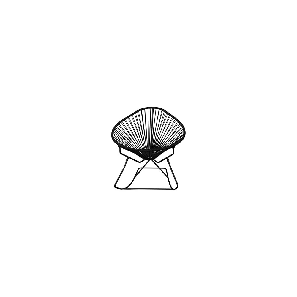 Innit Designs Acapulco Rocking Chair, Chrome Frame with Pink Weave