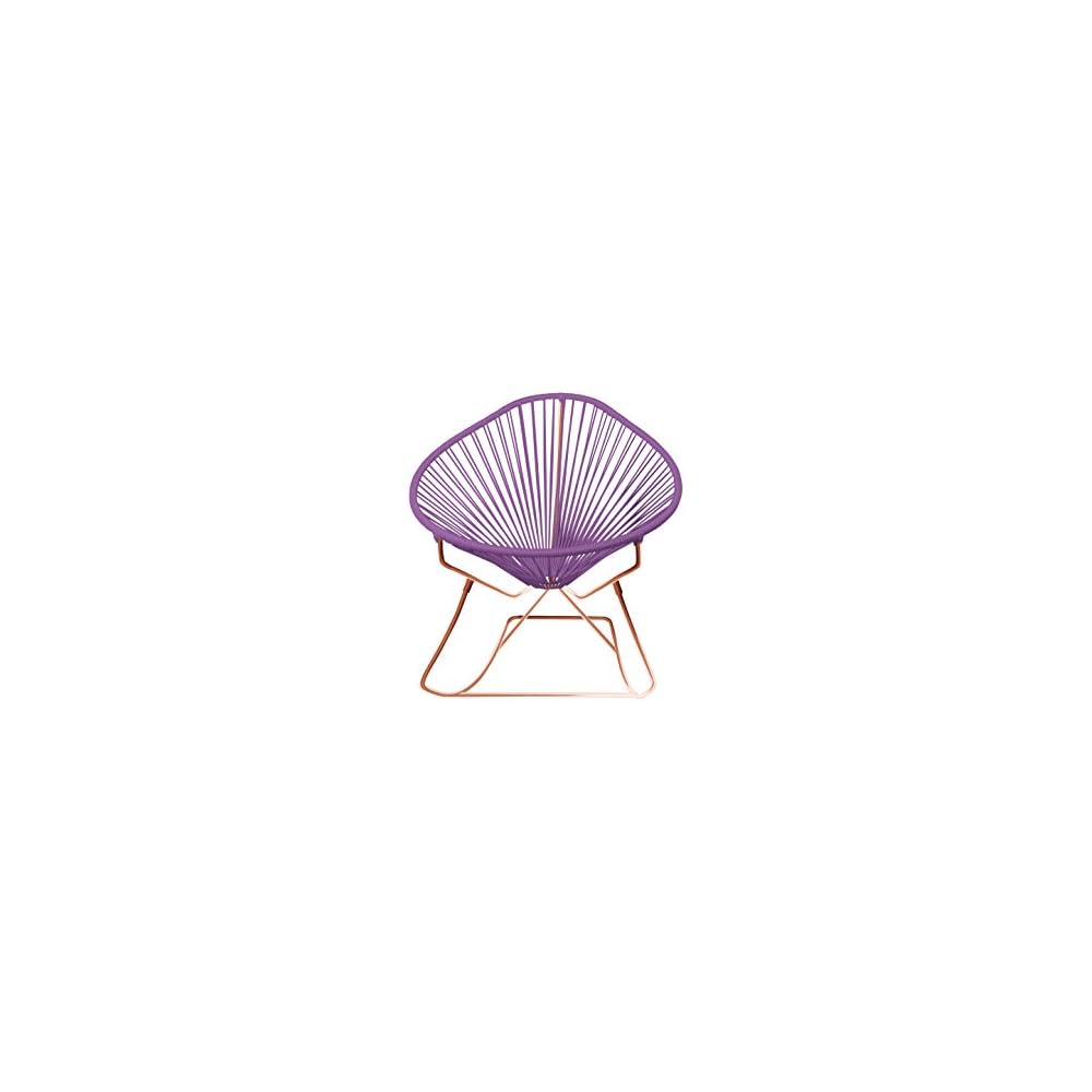 Innit Designs Acapulco Rocking Chair, Chrome Frame with Pink Weave
