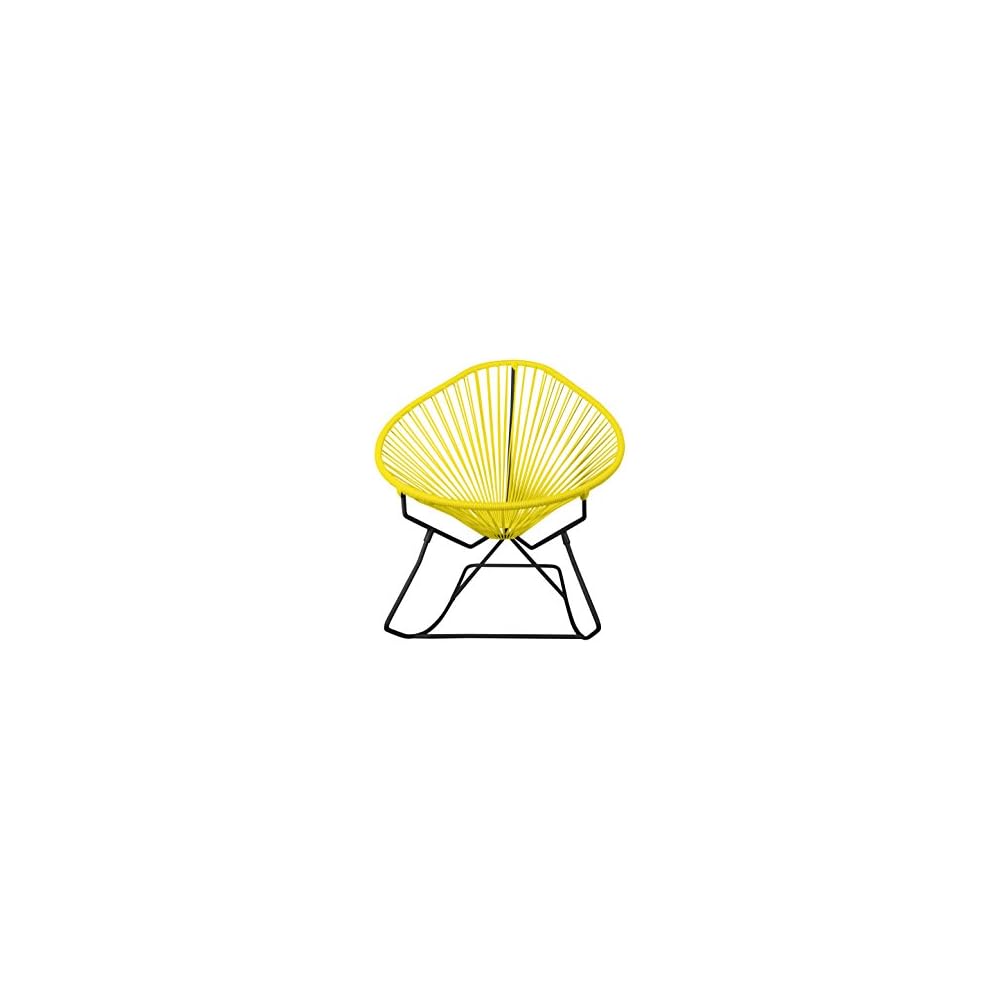 Innit Designs Acapulco Rocking Chair, Chrome Frame with Pink Weave