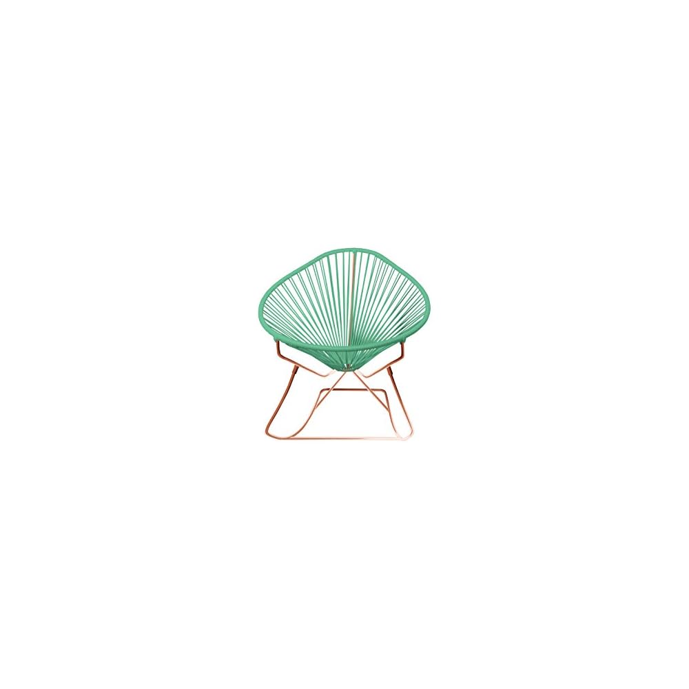 Innit Designs Acapulco Rocking Chair, Chrome Frame with Pink Weave