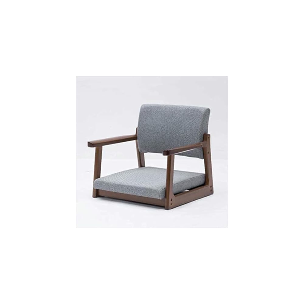 Floor Chair Japanese Floor Chair Legless Bay Window Backrest Lazy Chair with Armrests, Portable Japanese Tatami Chair, Meditation Floor Solid Wood Seating Chairs