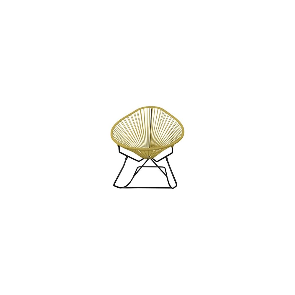 Innit Designs Acapulco Rocking Chair, Chrome Frame with Pink Weave