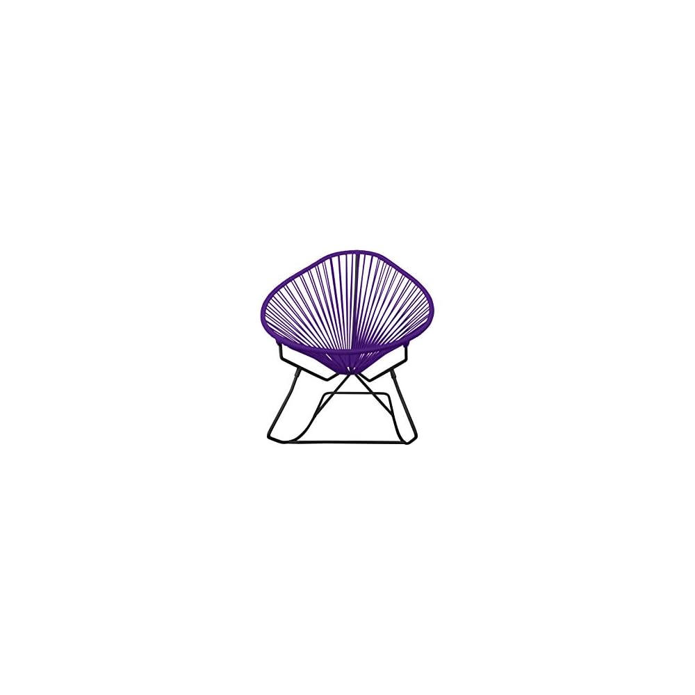 Innit Designs Acapulco Rocking Chair, Chrome Frame with Pink Weave