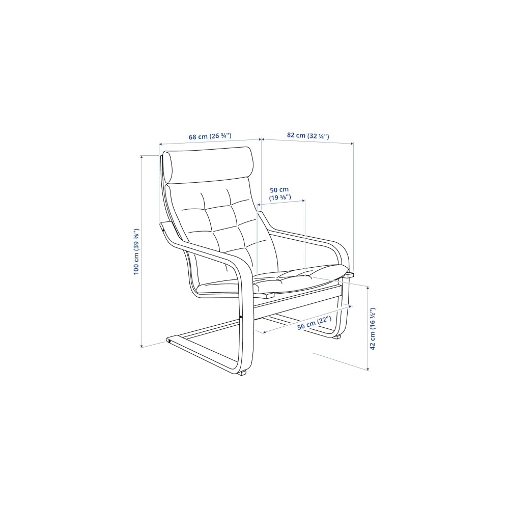 ProTuning POÄNG Armchair and footstool, black-brown/Gunnared beige