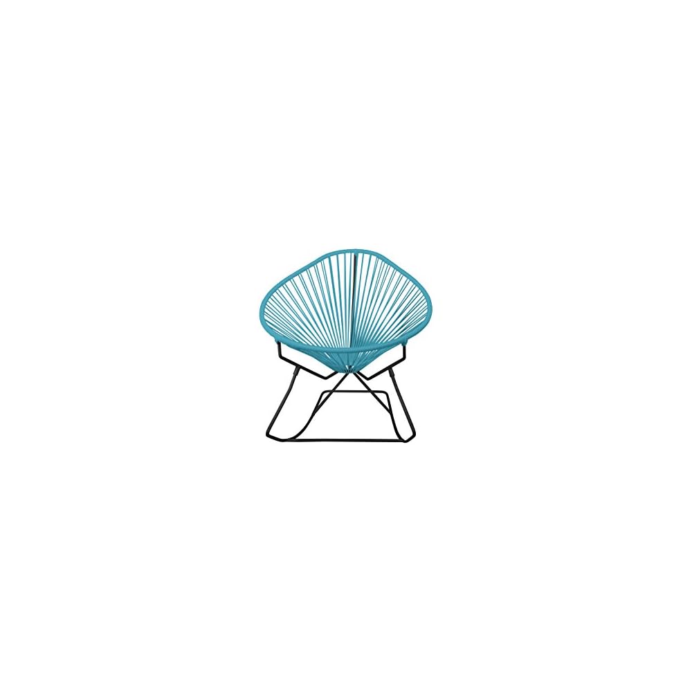 Innit Designs Acapulco Rocking Chair, Chrome Frame with Pink Weave