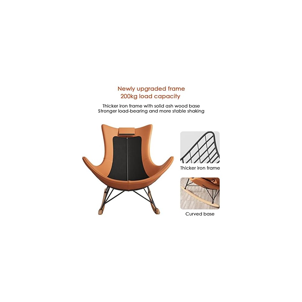 LSLYTQ Rocking Chair Comfy Chair for Bedroom,Upholsted Glid Chair air Reclin,forroom Office,Lazy Chair Chair