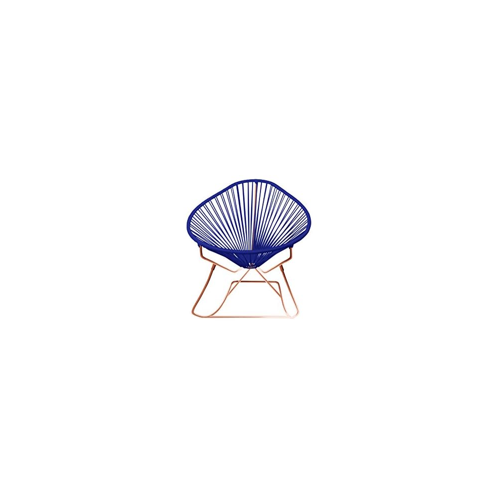 Innit Designs Acapulco Rocking Chair, Chrome Frame with Pink Weave