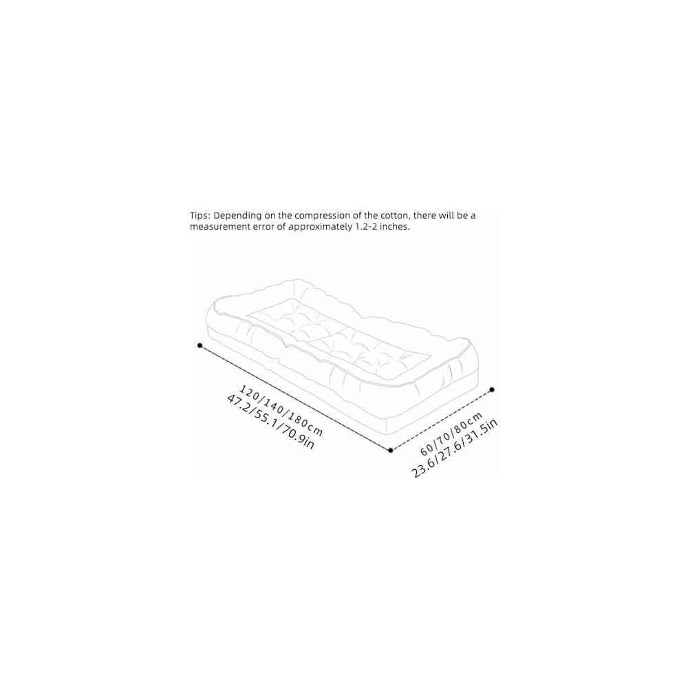 Folding Sofa Bed, Simple Lazy Chair with Multifunctional Cushion, Perfect for Bedroom, Balcony, Living Room, Leisure Room (White,23.6in)