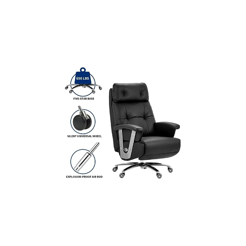 Electric Full Reclining Office Chair with Footstool Management(E)