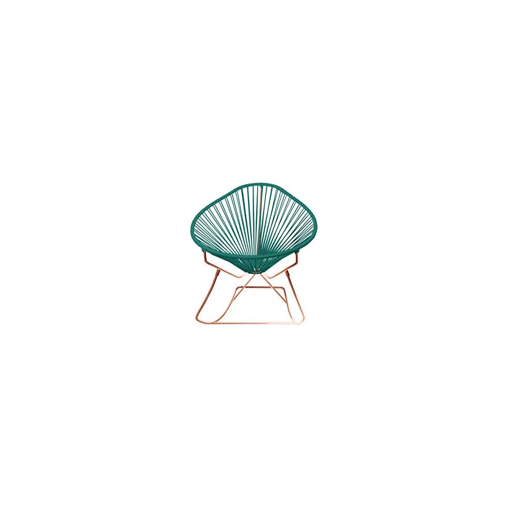 Innit Designs Acapulco Rocking Chair, Chrome Frame with Pink Weave