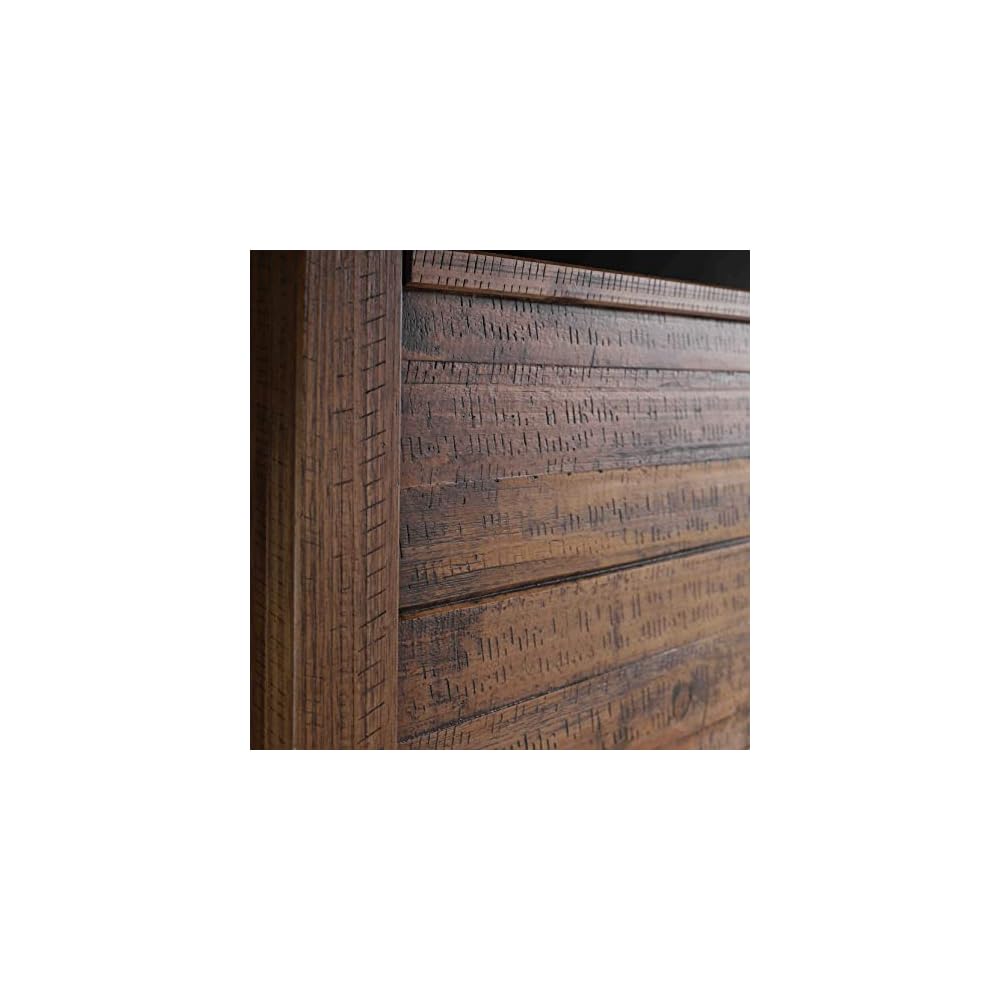 Grain Wood Furniture Montauk Solid Wood Bed, Queen Size, Rustic Walnut