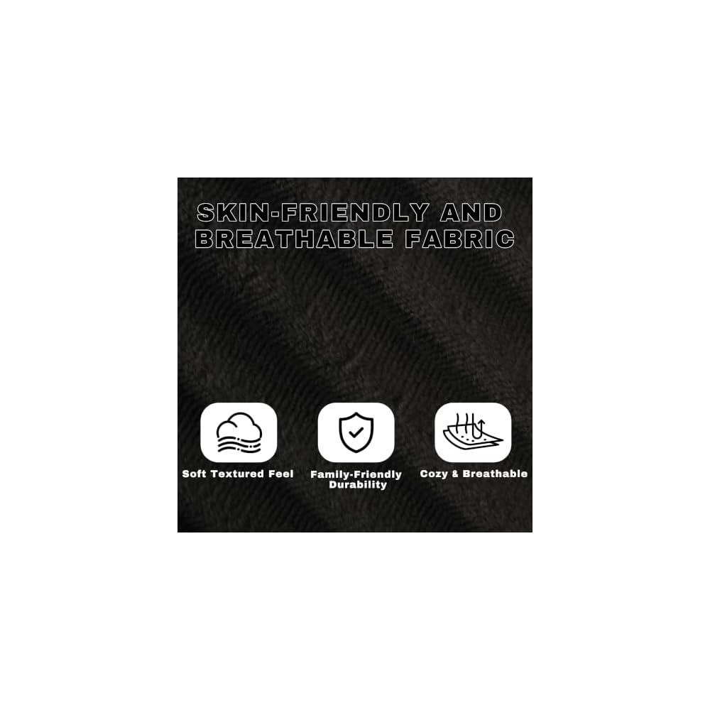 Modular Sectional Sofa, Black Boneless Couch for Living Room