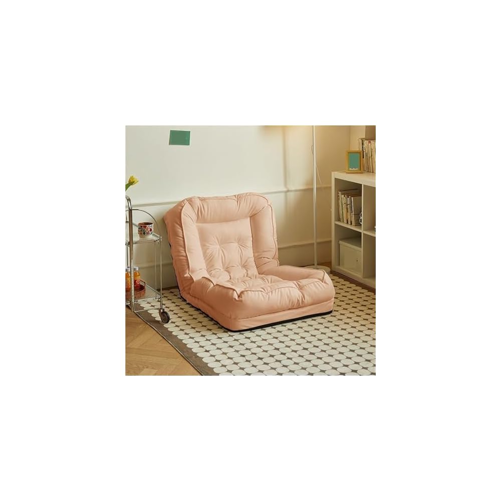 Folding Sofa Bed, Simple Lazy Chair with Multifunctional Cushion, Perfect for Bedroom, Balcony, Living Room, Leisure Room (White,23.6in)