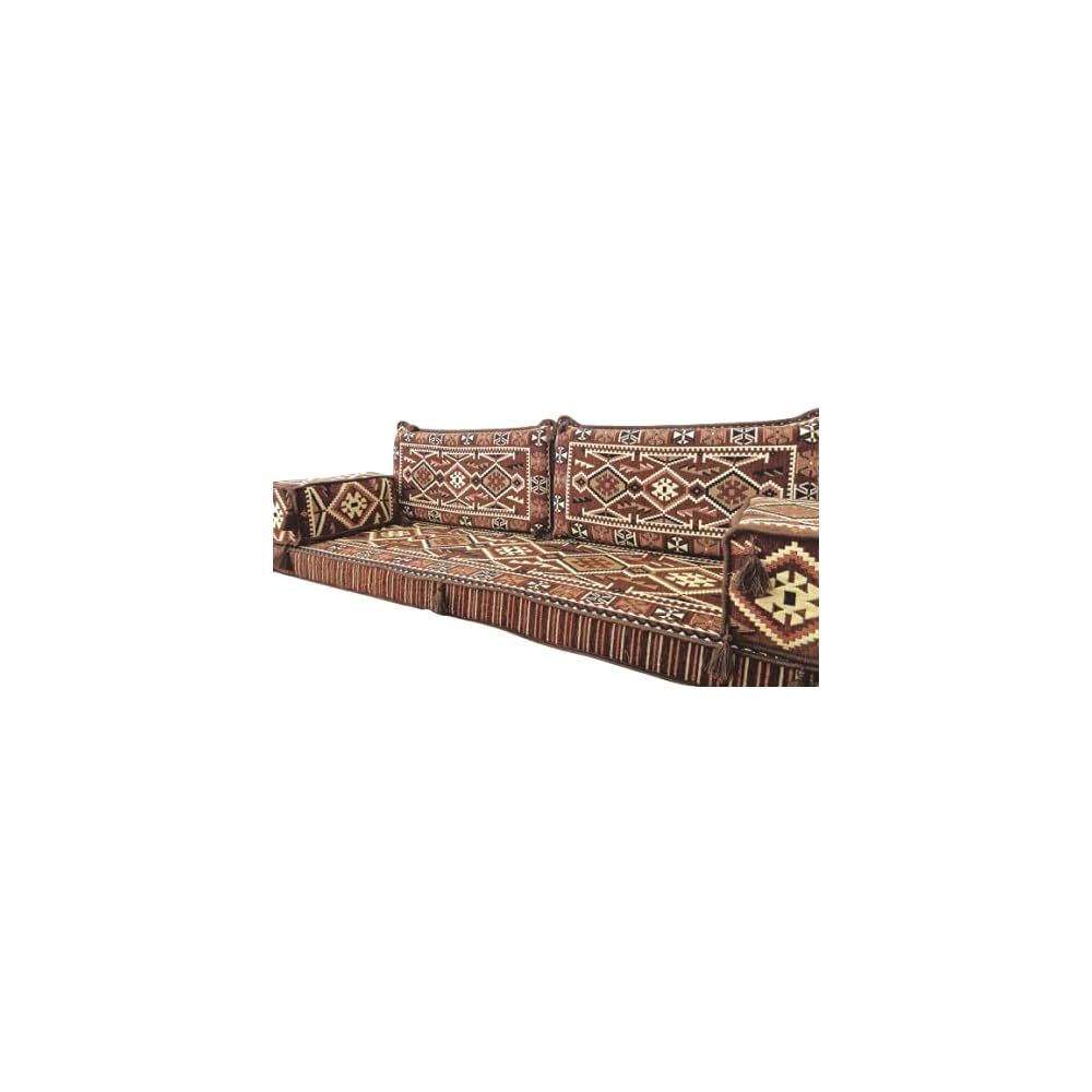 mysticalanatolia Arabic Majlis Sofa 75x27x4 inch for Living Room, Arabian Mattress Couches, Oriental Moroccan Diwan, Sectional Furniture, Bench Cushions, Loveseat, Floor Seating, Futon Sets
