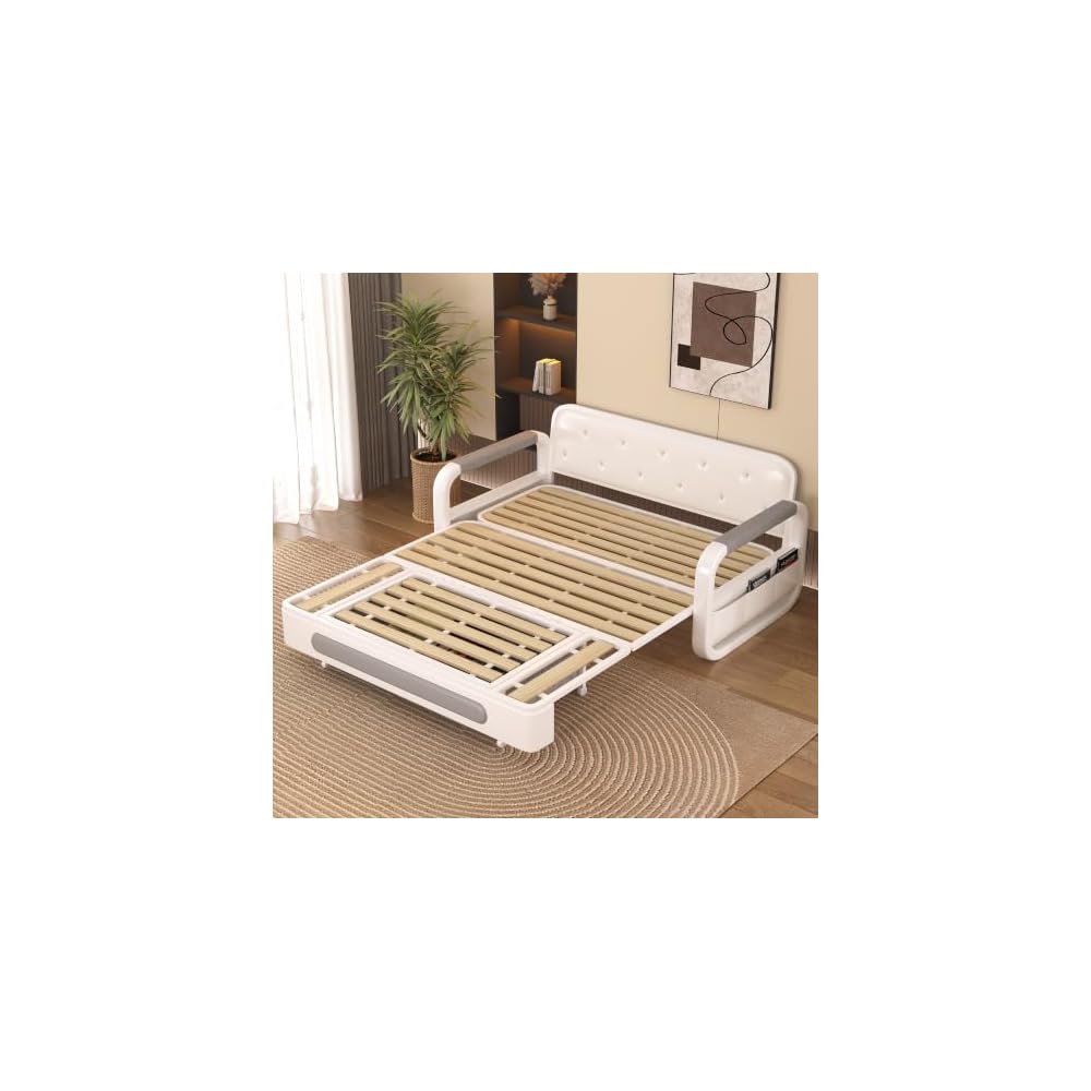 50.3" Convertible Pull Out Sleeper Sofa, Multi-Occasion Use, Grey