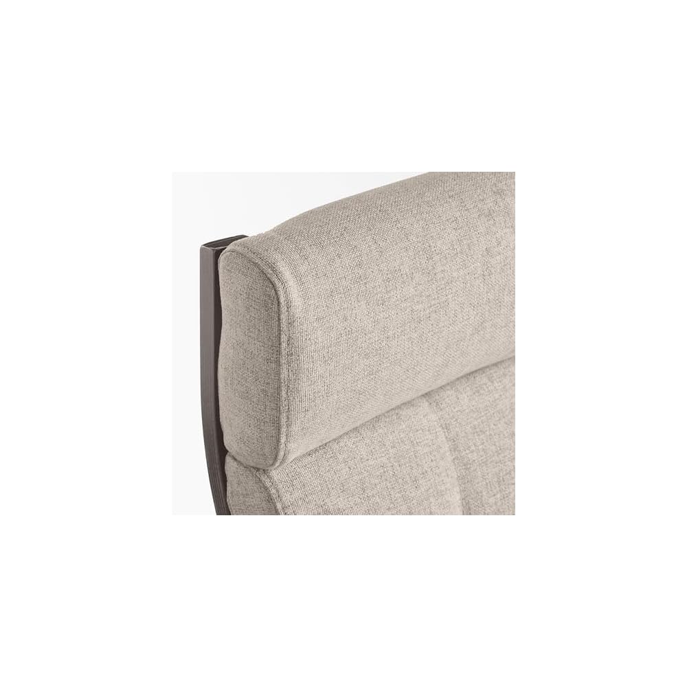 ProTuning POÄNG Armchair and footstool, black-brown/Gunnared beige