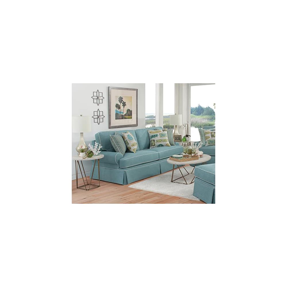 American Furniture Classics 8-010-S275A Coastal Aqua Series Sofa
