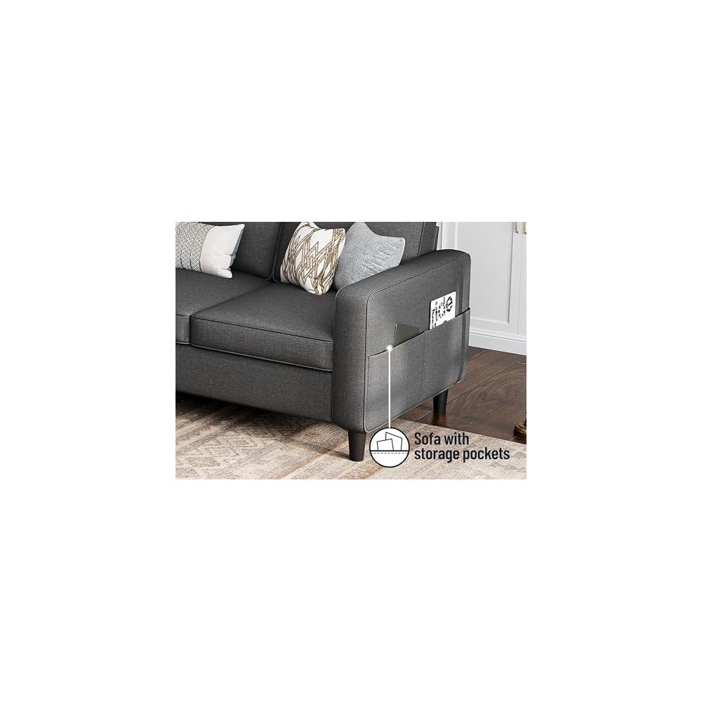 Small Sofas Couches for Living Room with Removable Storage Ottoman