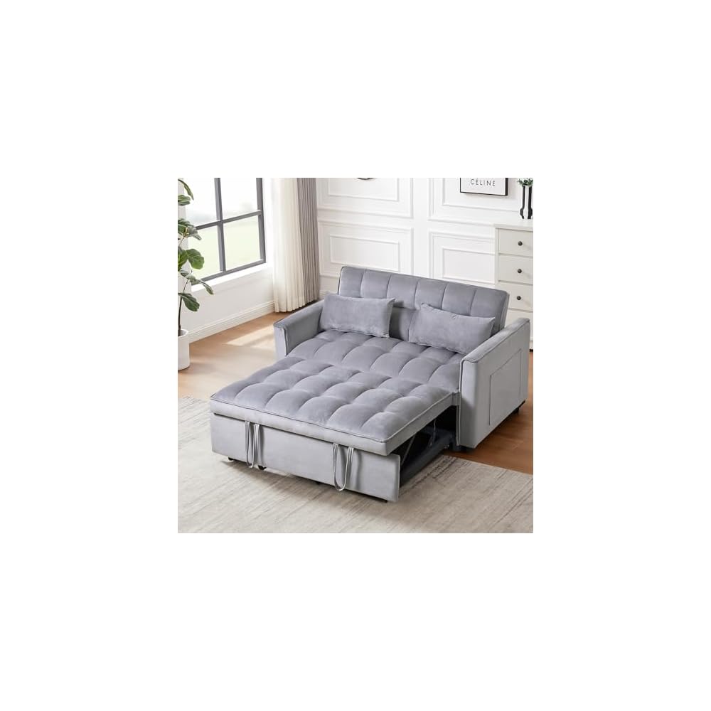 3 in 1 Convertible Sleeper Sofa Bed with Pull Out Couch Bed