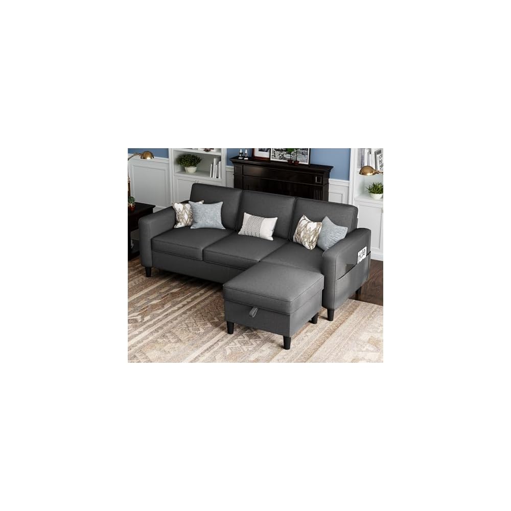 Small Sofas Couches for Living Room with Removable Storage Ottoman